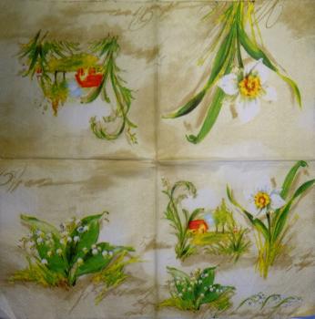 094 Narzissen - 3-lagig (creme)
